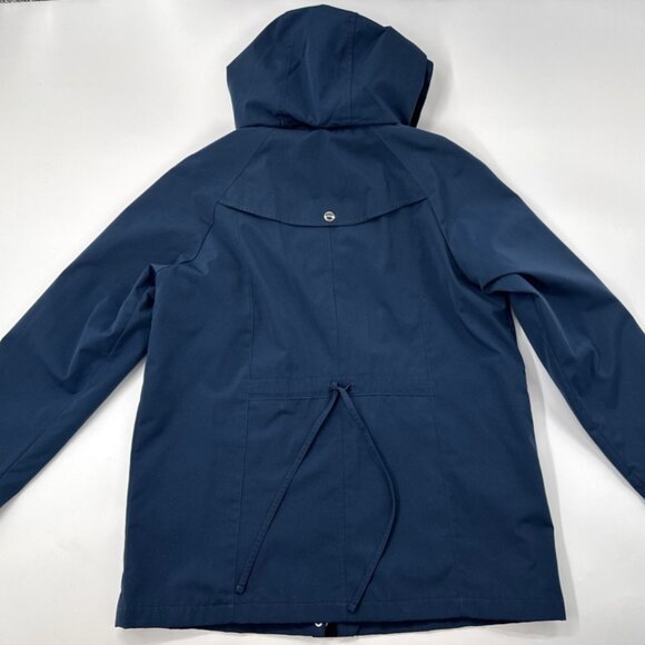 Nautica Womens Rain Jacket Large Hooded Coat Sailboats Lined Full Zip Pockets - Picture 4 of 14